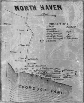 North Haven Town on Waldo County Map (1859)